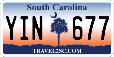 SC license plate YIN677