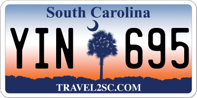 SC license plate YIN695