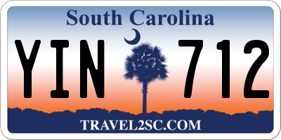 SC license plate YIN712