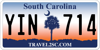 SC license plate YIN714