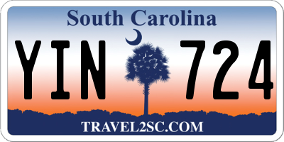 SC license plate YIN724
