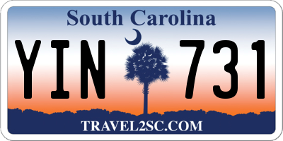 SC license plate YIN731