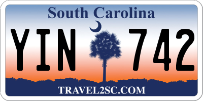 SC license plate YIN742