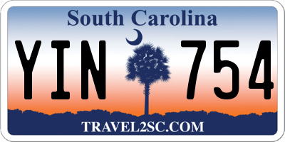SC license plate YIN754