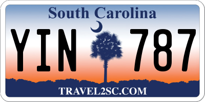 SC license plate YIN787