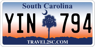 SC license plate YIN794