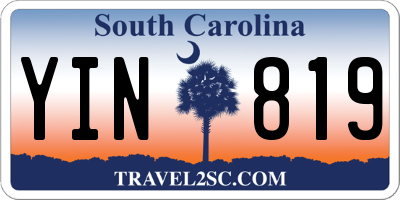 SC license plate YIN819