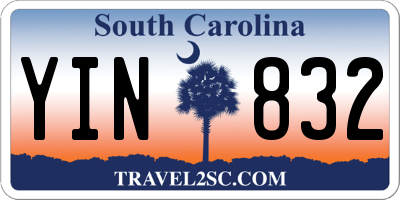 SC license plate YIN832