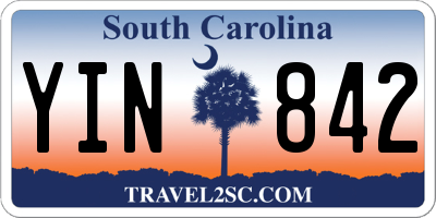 SC license plate YIN842