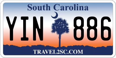 SC license plate YIN886