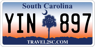 SC license plate YIN897