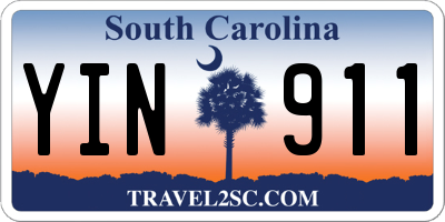 SC license plate YIN911