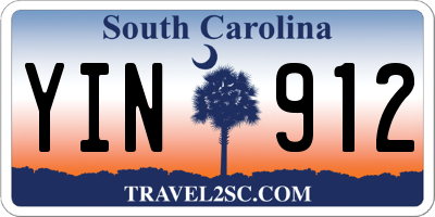 SC license plate YIN912