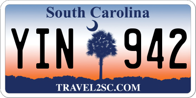 SC license plate YIN942