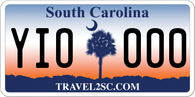SC license plate YIO000