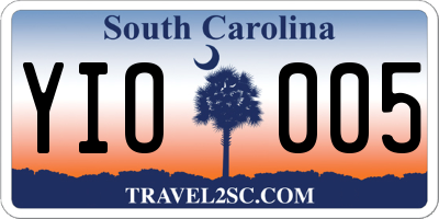 SC license plate YIO005
