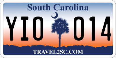 SC license plate YIO014