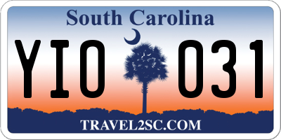 SC license plate YIO031