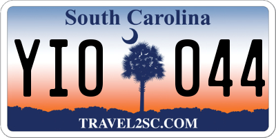 SC license plate YIO044