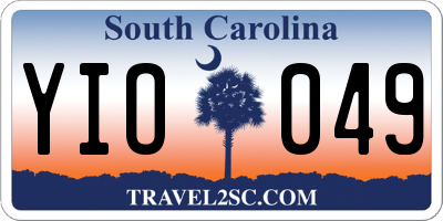 SC license plate YIO049