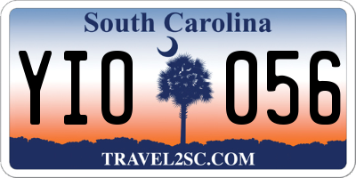 SC license plate YIO056