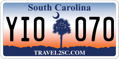 SC license plate YIO070