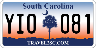 SC license plate YIO081