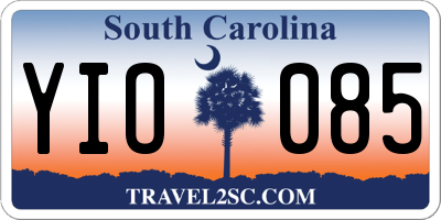 SC license plate YIO085