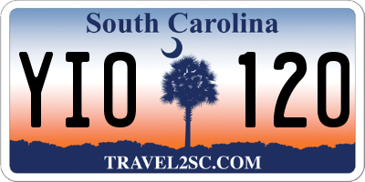 SC license plate YIO120