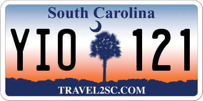 SC license plate YIO121