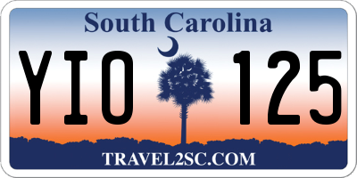 SC license plate YIO125