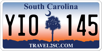 SC license plate YIO145