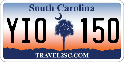 SC license plate YIO150