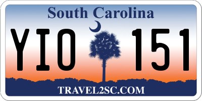 SC license plate YIO151