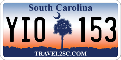 SC license plate YIO153