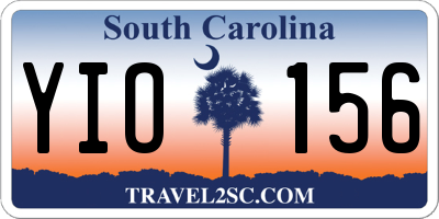 SC license plate YIO156