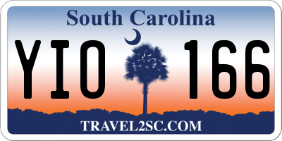 SC license plate YIO166