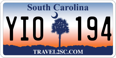 SC license plate YIO194