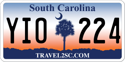 SC license plate YIO224