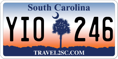 SC license plate YIO246