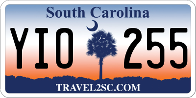SC license plate YIO255
