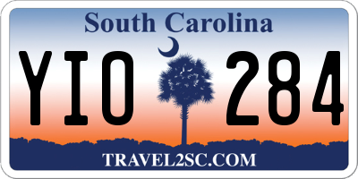 SC license plate YIO284
