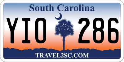 SC license plate YIO286