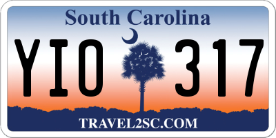 SC license plate YIO317