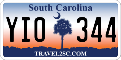 SC license plate YIO344