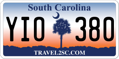 SC license plate YIO380