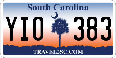 SC license plate YIO383