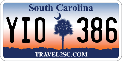 SC license plate YIO386