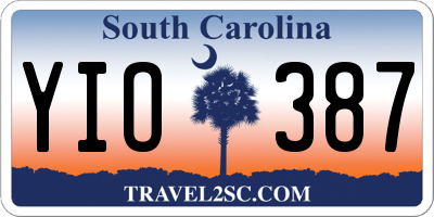 SC license plate YIO387