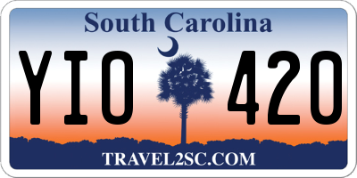 SC license plate YIO420